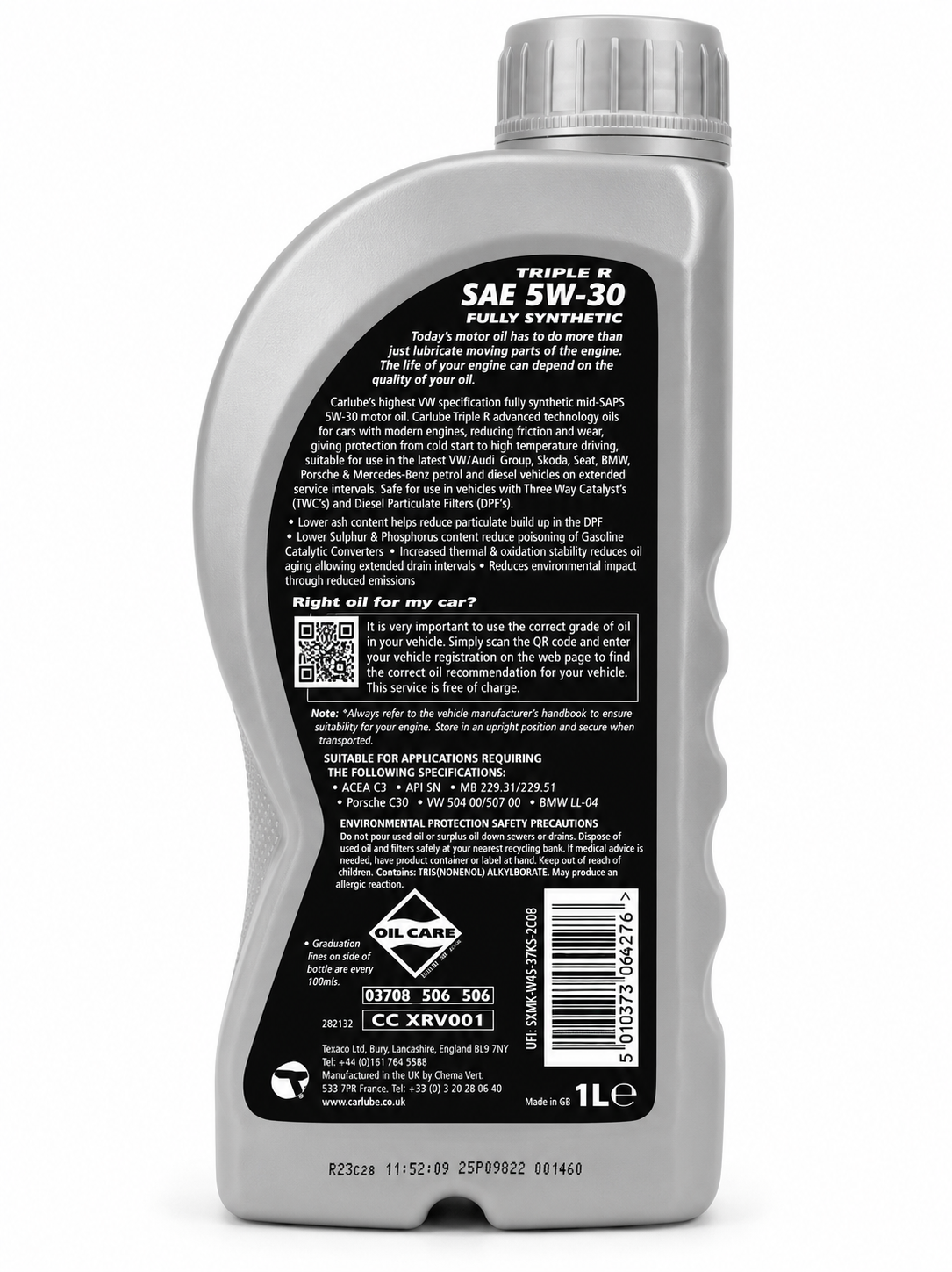 Carlube Triple R 5w-30 Fully Synthetic VW/Audi