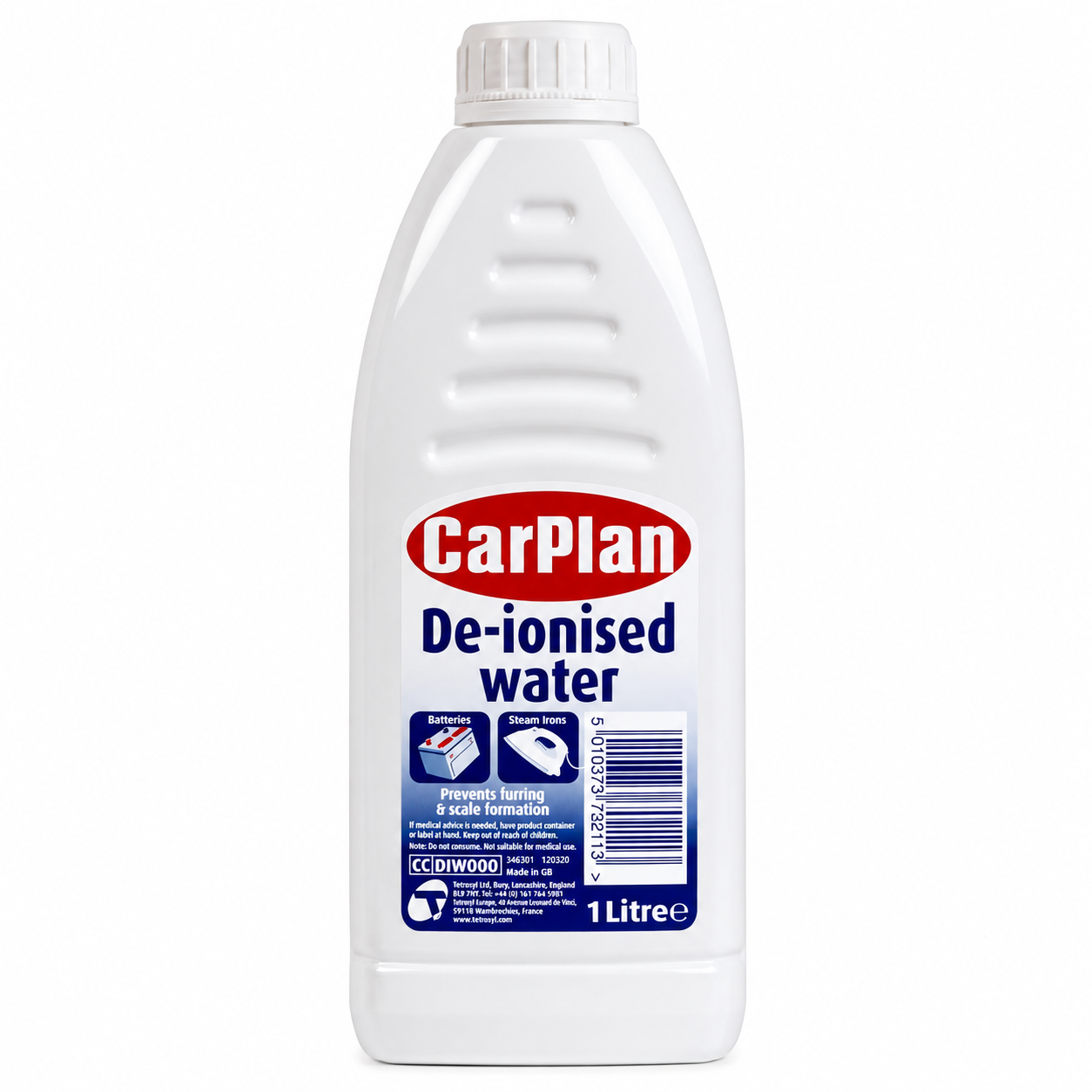 CarPlan De-Ionised Water 1 Litre DIW000 – Battery Top-Up & General Purpose Use