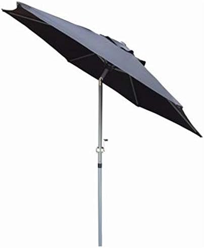 Redwood 2m Aluminium Tilting Parasol With Crank – Colour Variant – Black