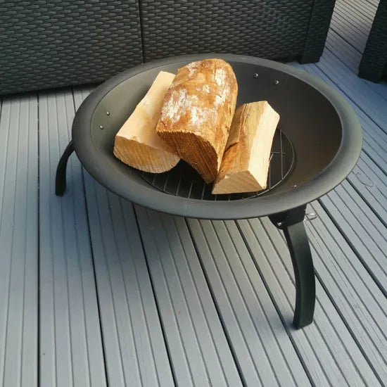 Redwood Fire Pit With Grill - 56cm x 45cm