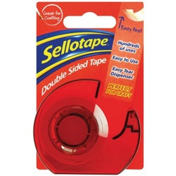 Sellotape double sided tape and dispenser, 15mm wide by 5m long
