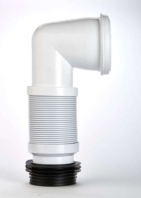 Flexible WC Pan Connector With 90 Degree Bend