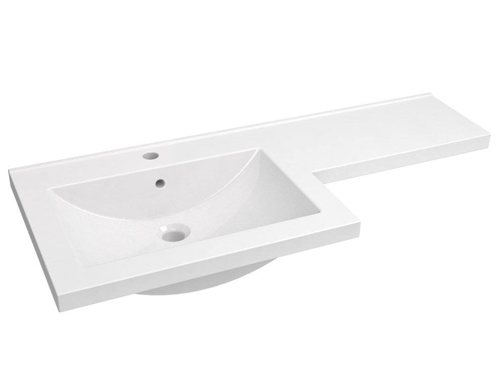 Matrix L Shaped Basin RH White