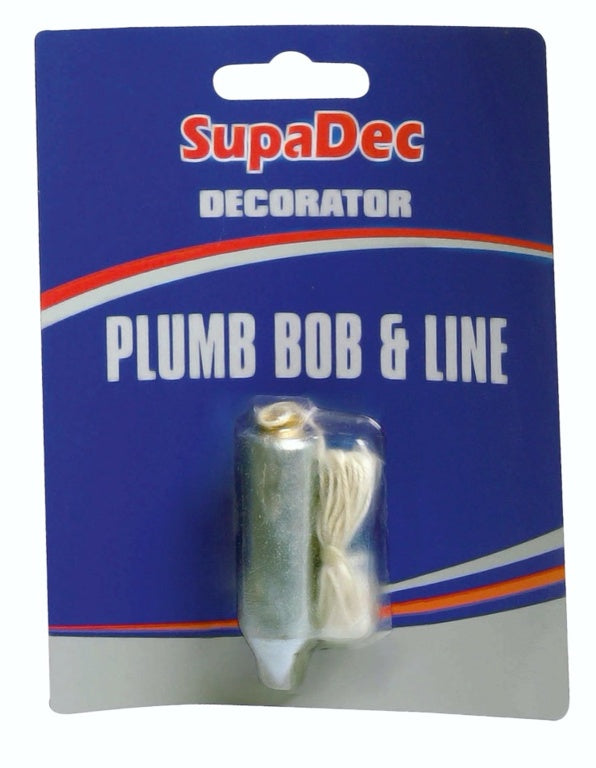 SupaDec Decorator Plumb Bob & Line – Wallpaper Hanging Alignment Tool