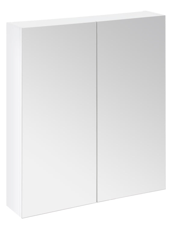 Avalon Gloss White Wall Hung 2 Door Mirror Cabinet
