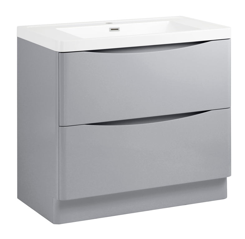 Ocata Grey Floor Standing Vanity Unit