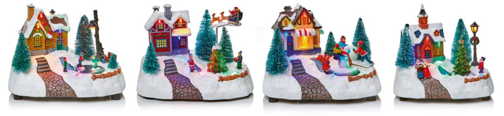 Premier Animated Christmas House - 14cm