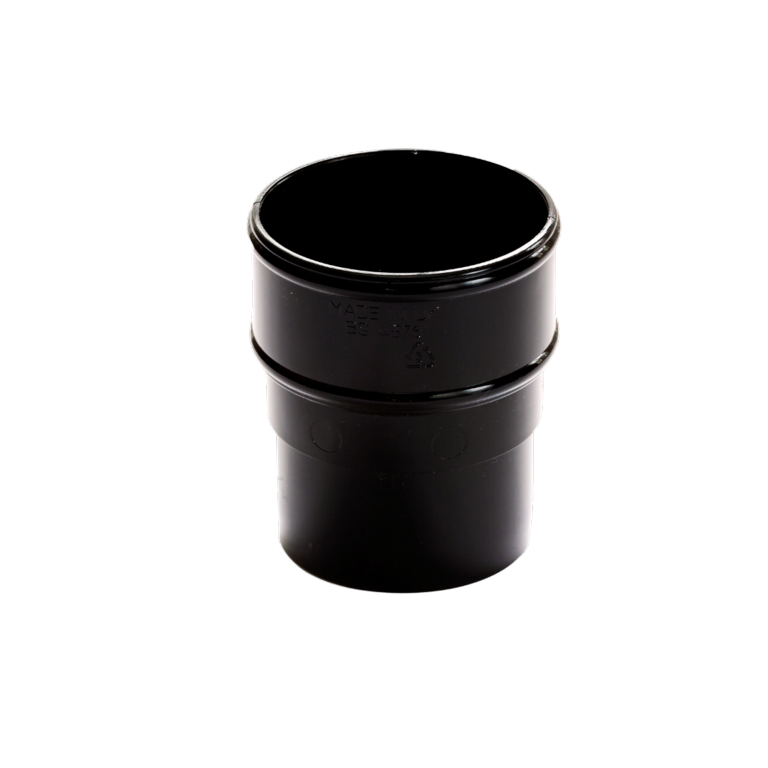 Rainwater Round Pipe Connectors Black