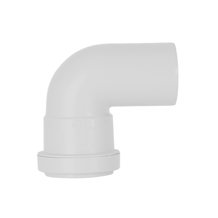 Push Fit Swivel Bend 91.25° White