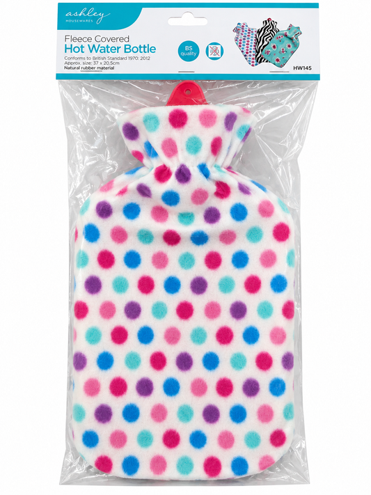 Ashley Fleece Covered Hot Water Bottle 2L Mix Designs