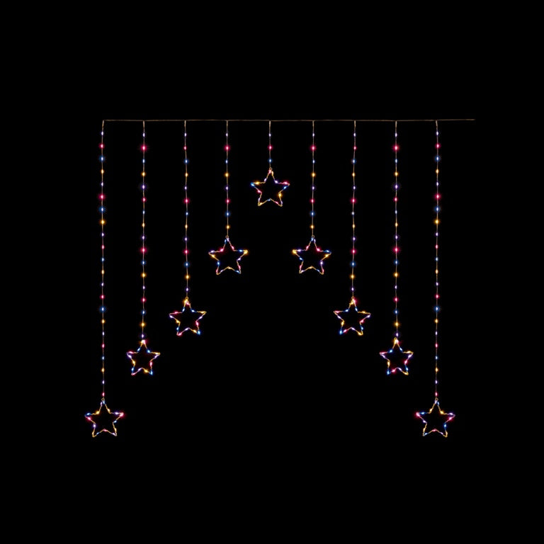 Premier FlexiBrights Star V Curtain 258 LEDs Rainbow - 1.2m