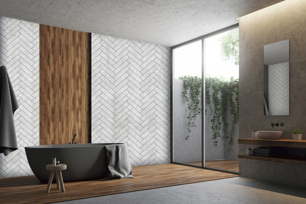 Chevron Grey Wall Panels