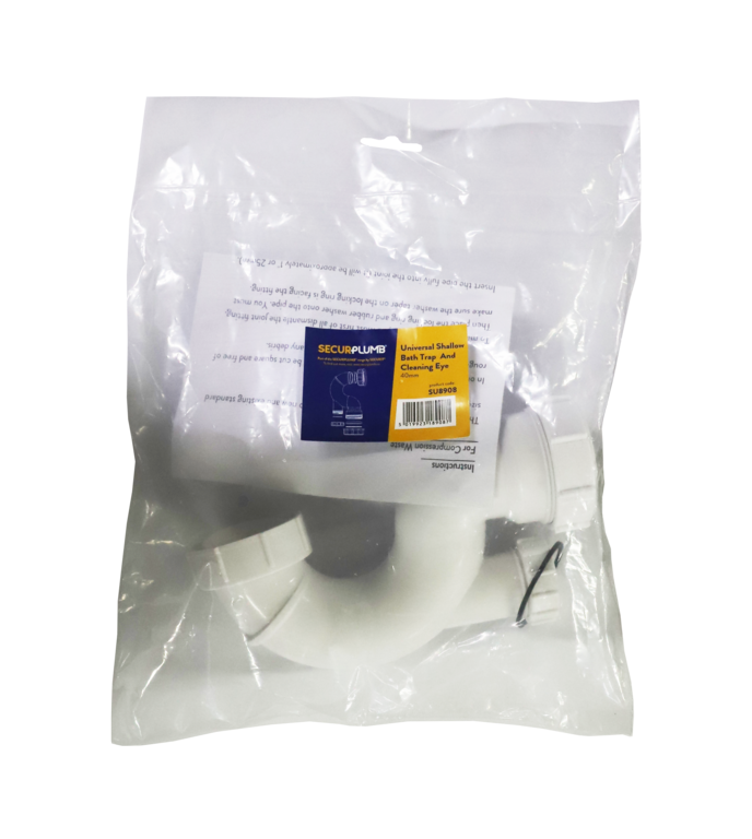 Shallow Bath Trap With Cleaning Eye