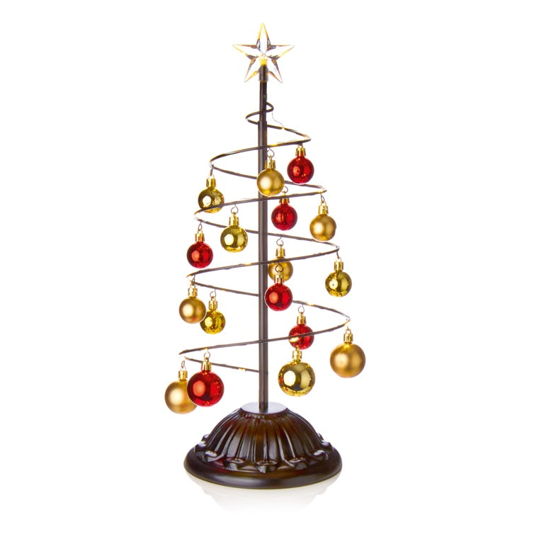 Premier Lit Black Metal Bauble Tree - 50cm