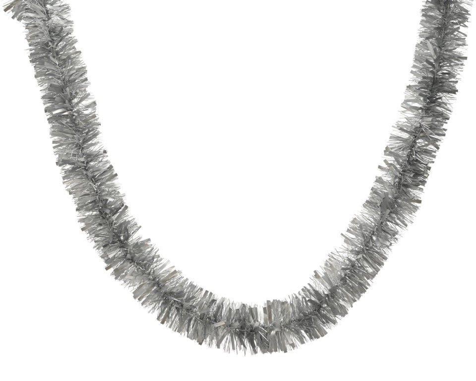 Kaemingk Tinsel Garland Silver - H270cm