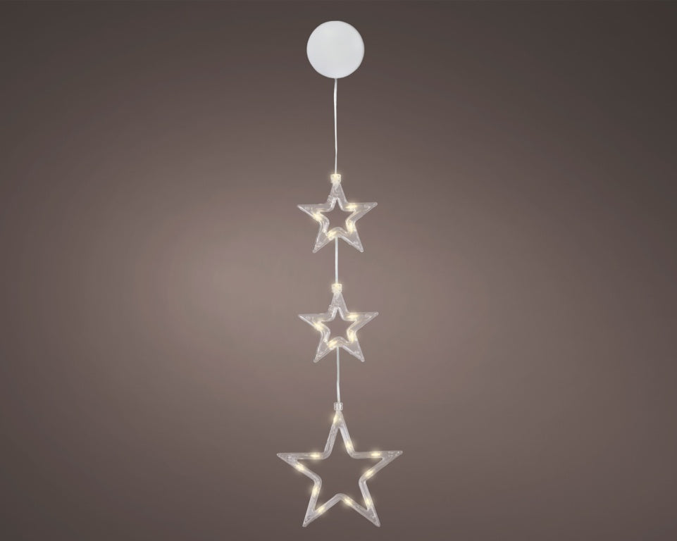 Kaemingk Micro LED Window Light - Three Stars - 20 LEDs