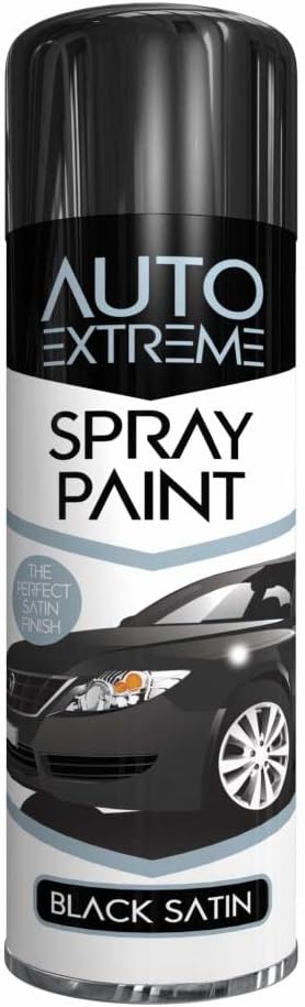 Paint Factory Black Satin Spray Paint 250ml – Fast Drying Automotive & Multi-Surface Aerosol