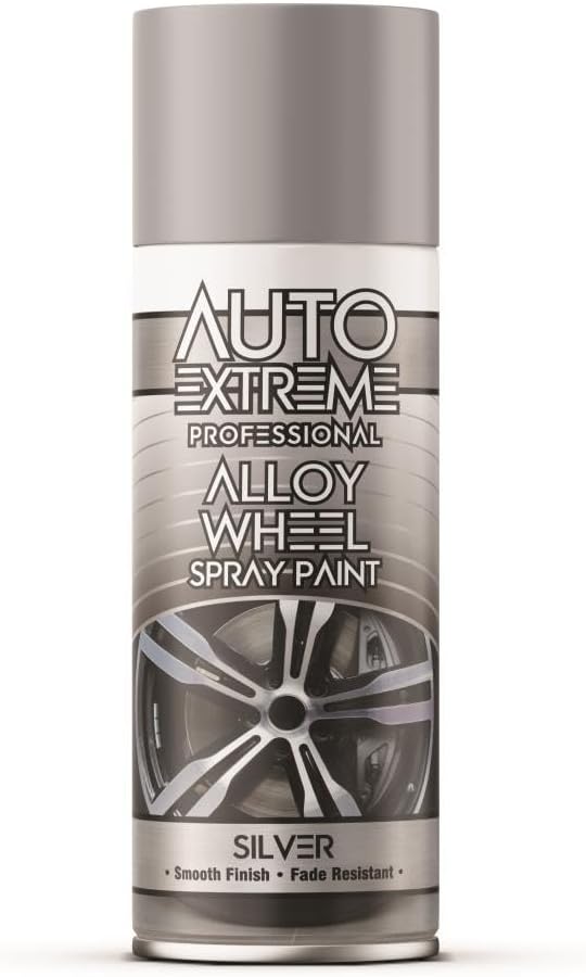 Auto Extreme AX Alloy Wheel Spray Paint Silver 400ml – Satin Finish Wheel Refurbishment Aerosol