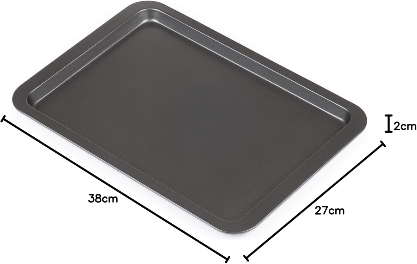 Prochef Essentials Medium Oven Tray – Non-Stick Easy Clean, Black