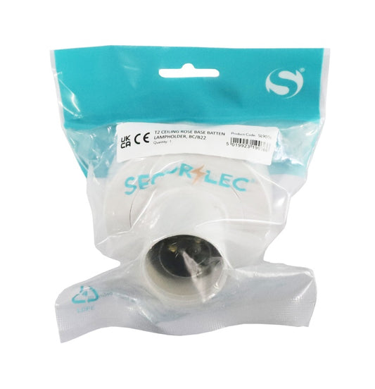 Securlec T2 Ceiling Rose Base Batten Lampholder