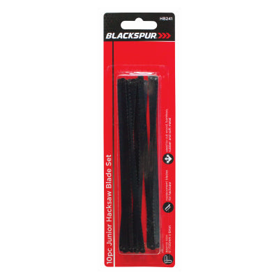 Blackspur 10PC Junior Hacksaw Blade Set BB-HB241 – 6" 150mm Replacement Blades