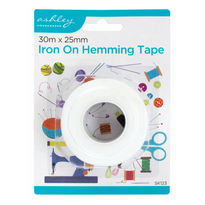 Ashley Iron-On Hemming Tape 30m x 25mm BB-SK123 – No Sew Hem Repair Tape