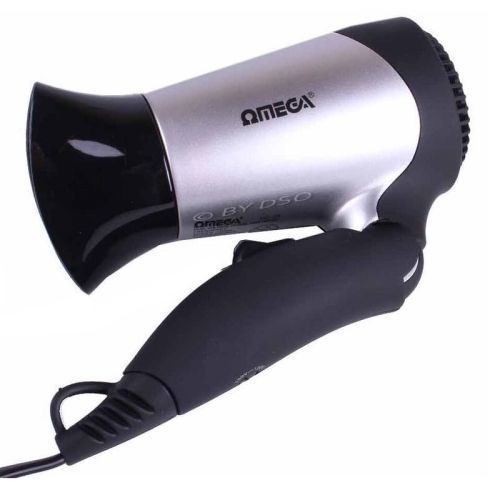 Omega Dual Voltage 1200W Folding Handle Travel Hair Dryer