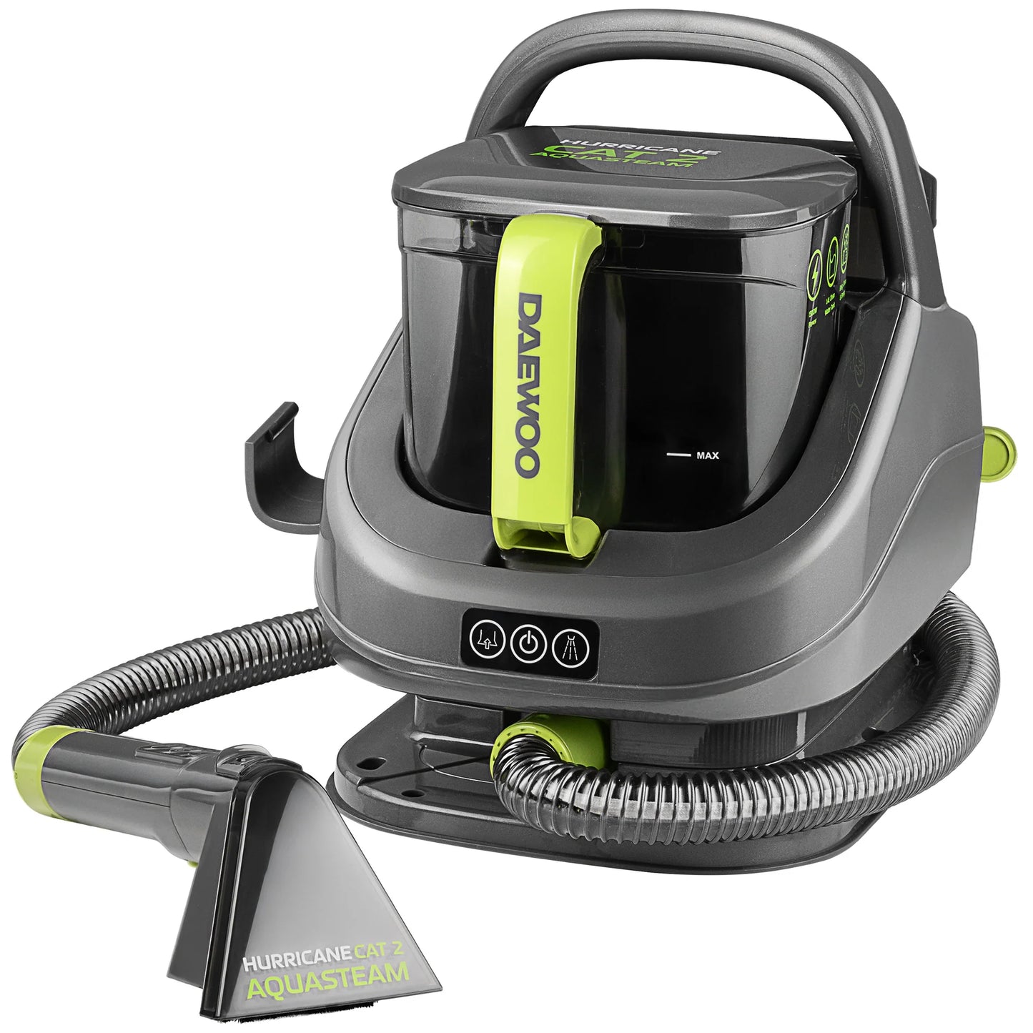 Daewoo Hurricane CAT 2 Aquasteam 1300W 1.4L Upholstery Spot Cleaner Washer– Hot Water Steam Cleaning