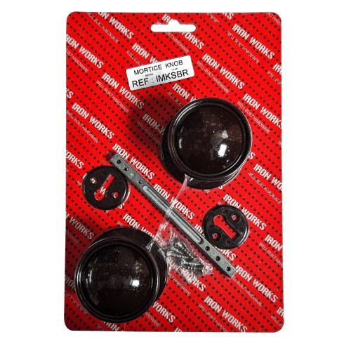 Plastic Mortice Knob Set Brown