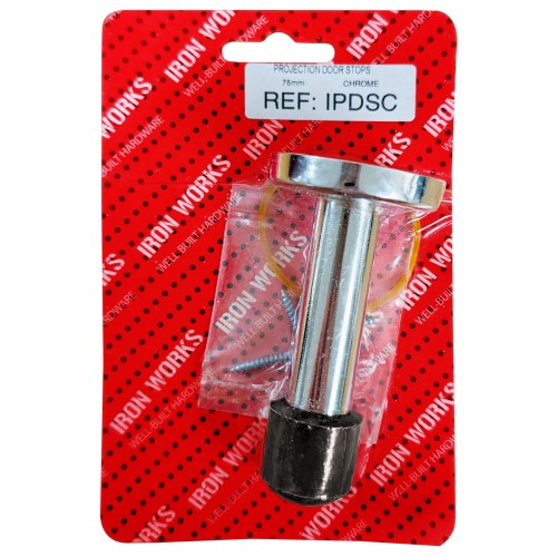 Projection Door Stop 75mm Chrome