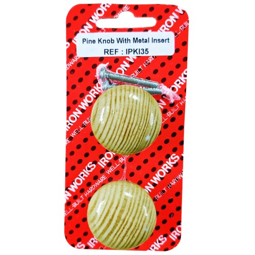 Pine Knobs With Metal Insert 35mm