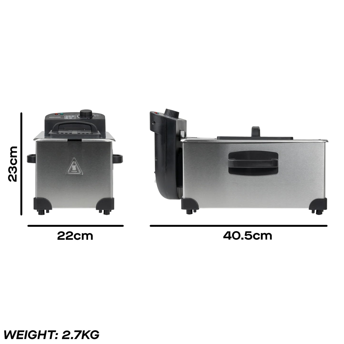 Daewoo 3L Deep Fat Fryer 2000W SDA1550GE – Adjustable Temperature Stainless Steel Fryer