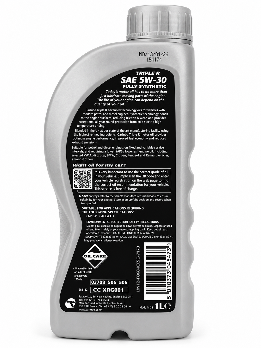 Carlube 5W-30 Longlife Fully Synthetic Engine Oil
