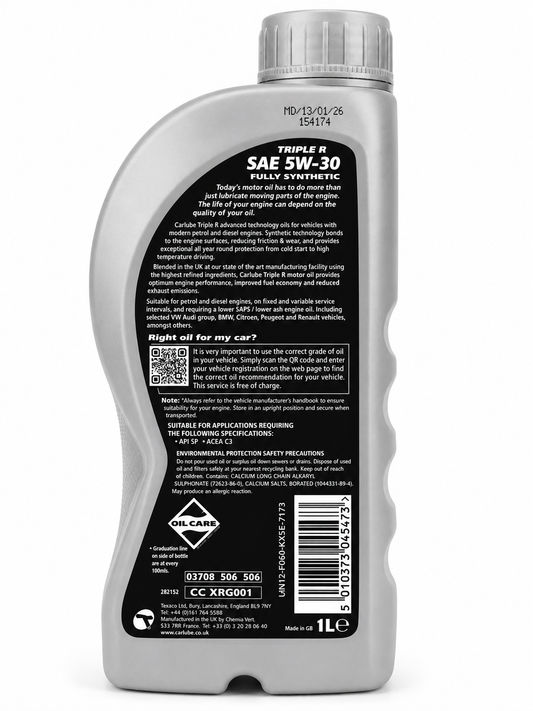 Carlube 5W-30 Longlife Fully Synthetic Engine Oil