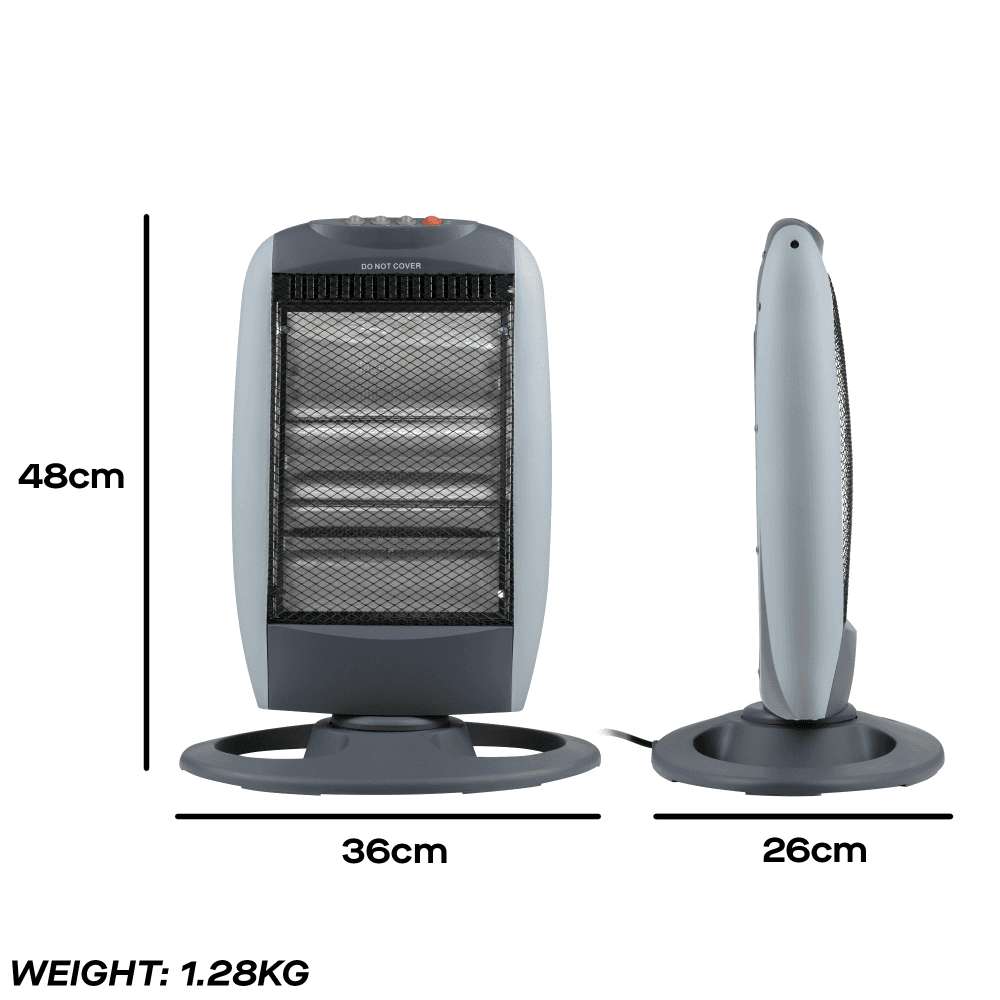 Daewoo 1200W Halogen Heater, 3 Years Warranty, HEA1416GE