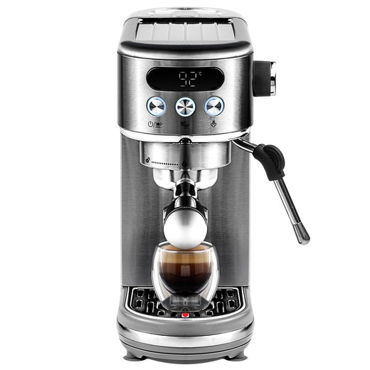 Daewoo 20 Bar Digital Compact Espresso Coffee Maker – Sleek Design with Digital Display & Milk Frother