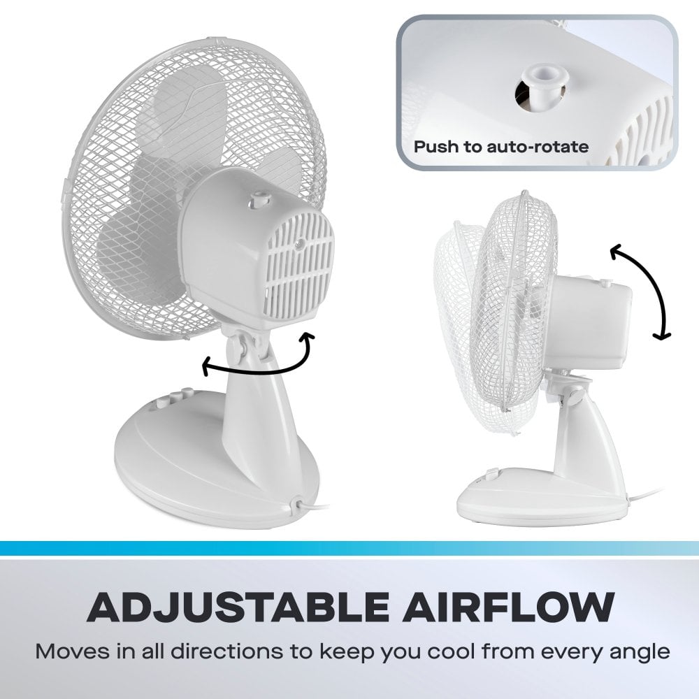 Daewoo 9 White Desk Fan