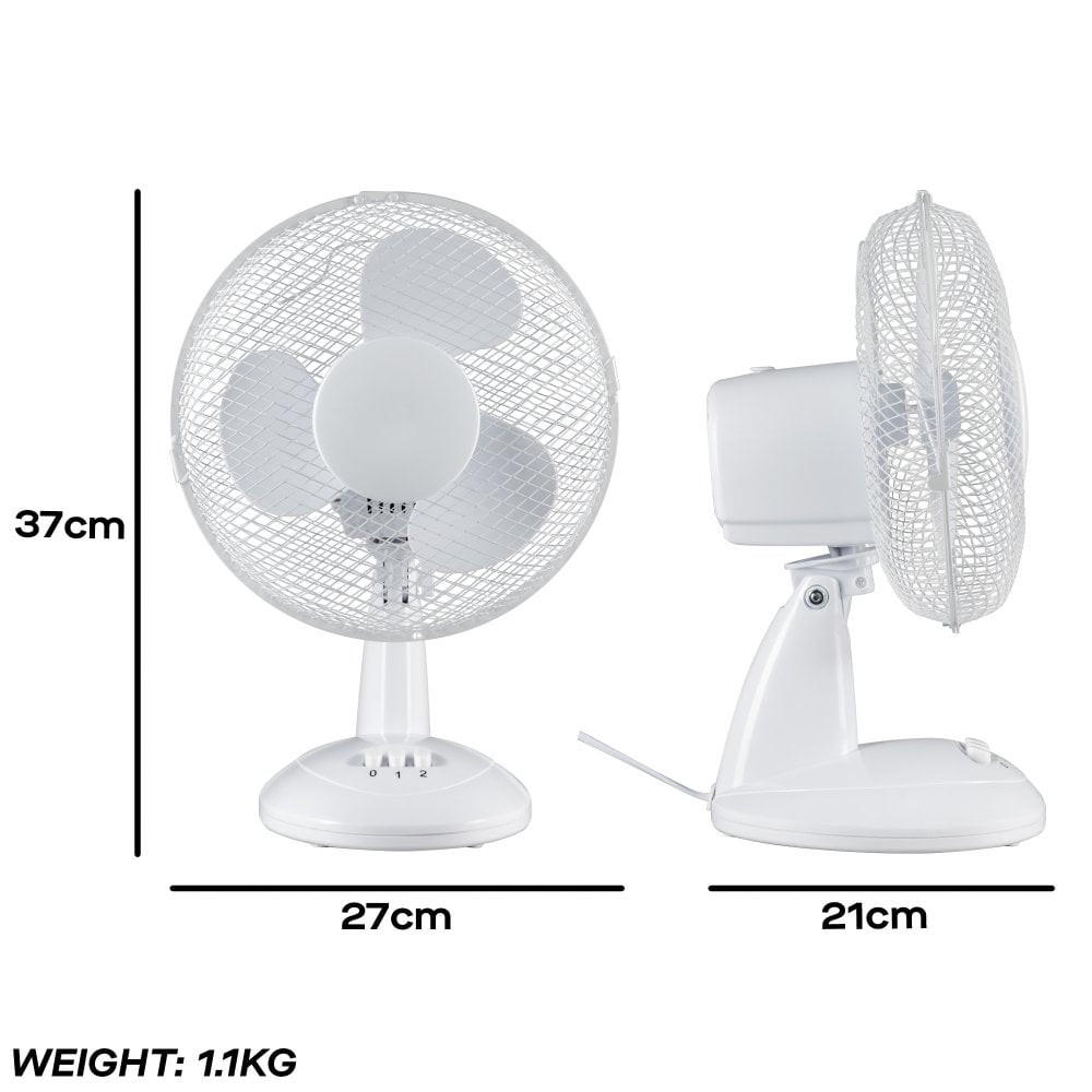 Daewoo 9 White Desk Fan