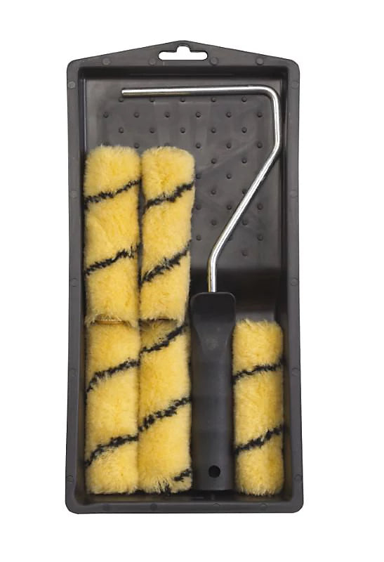 Lynwood 4" Tiger Stripe Mini Roller Set – 5 Sleeves & Paint Tray