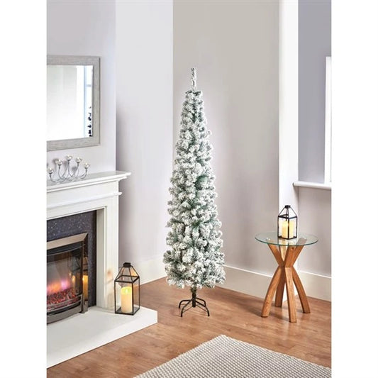 Premier Flocked Spruce Pine Tree 2.2m (6.5ft) - Default Title - Default Title