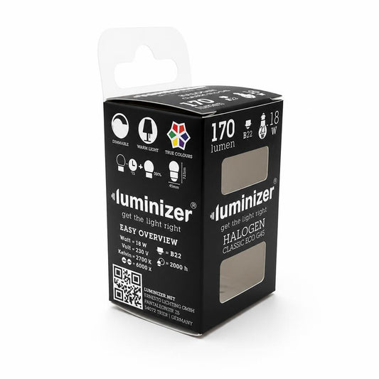 Luminizer Halogen Classic Eco G45 light bulb packaging side view