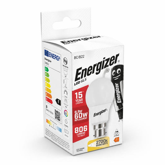 Energizer LED GLS bulb back packaging