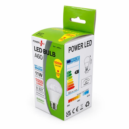 Side view of Powerplus LED Bulb A60 packaging