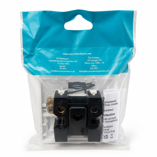 Secur Elec 1 Gang Double Pole Switch Packaging Back