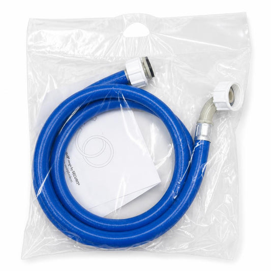 Back view of the SecuPlumb inlet hose with barcode
