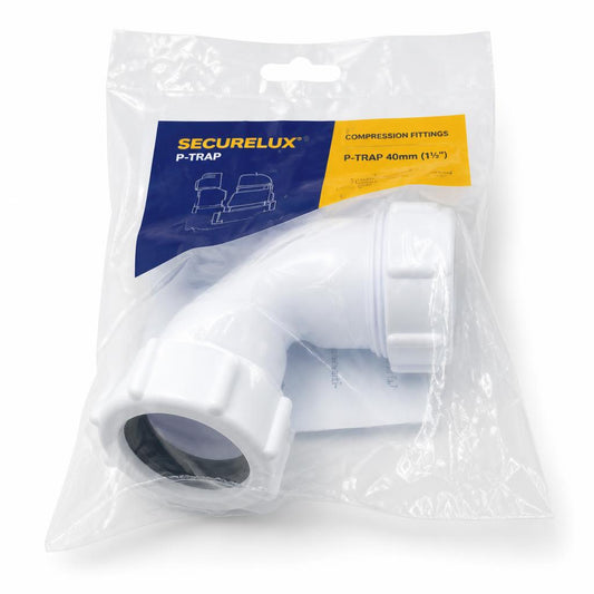SecurPlumb Compression 90° Bend 32mm in packaging