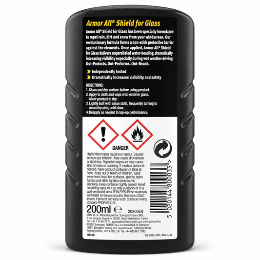 Armor All Shield for Glass packaging back