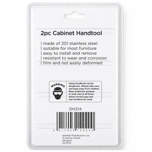 Back view of packaging for Blackspur 2pc Cabinet Handles