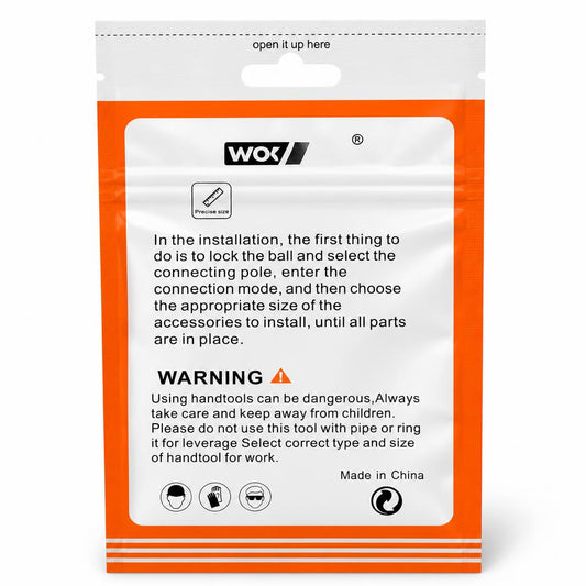 Back of WSK Adapter packaging with warning and barcode