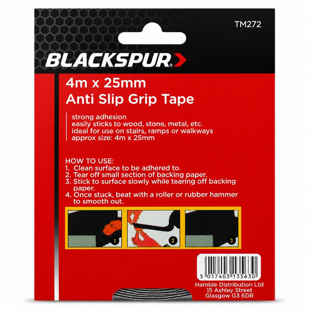 Blackspur Anti Slip Grip Tape packaging back view